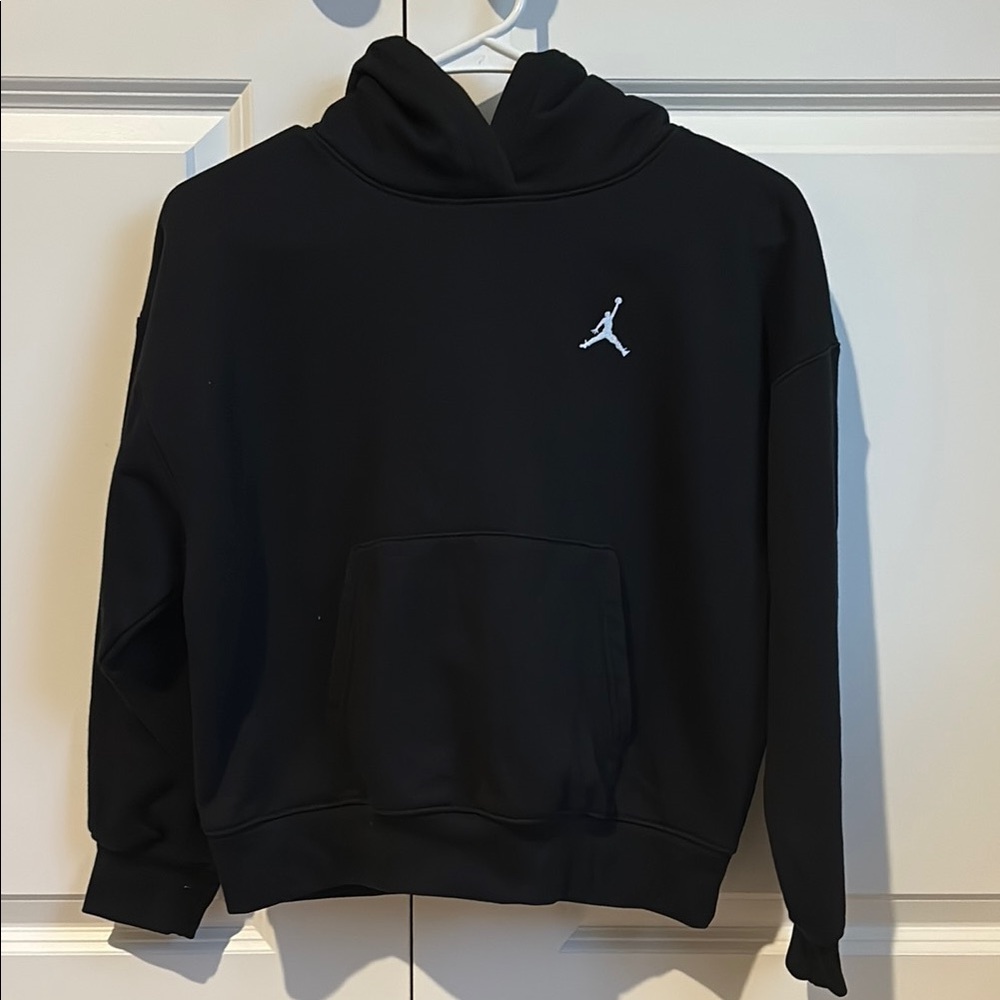 Jordan Black Hoodie with White Logo
